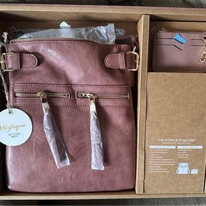 Miztique crossbody purse with wallet giftset